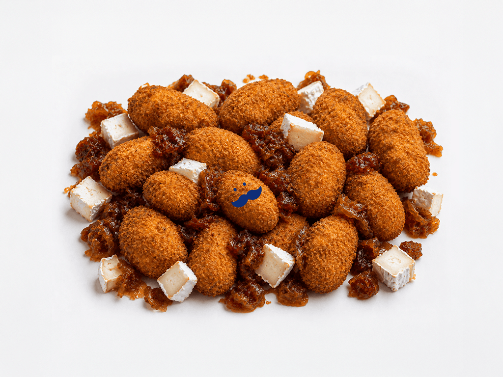 Queso de cabra y cebolla caramelizada